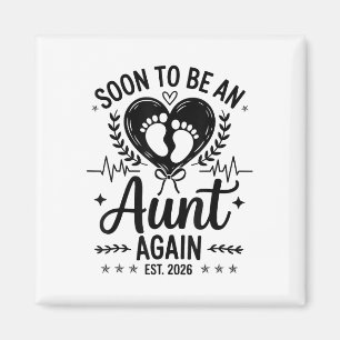 Demnächst 2026 wird die Schwangerschaftsankündigun Magnet