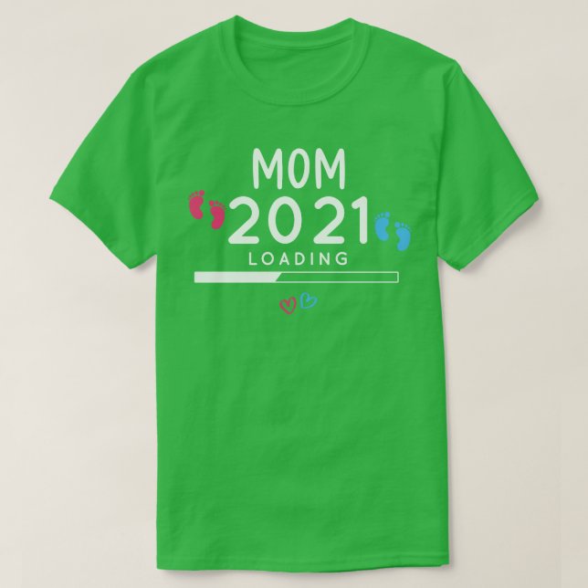 demnächst eine Mutter 2021, die glückliche Mütter  T-Shirt (Design vorne)