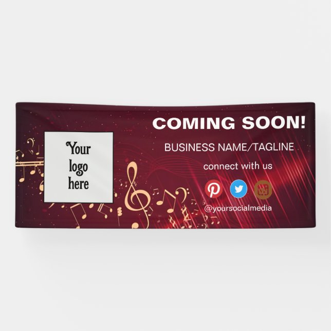 Demnächst Minimal für Social Media & Business-Logo Banner (Horizontal)