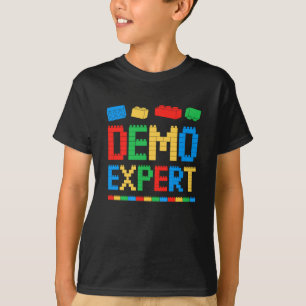 Demo Expert Master Builder Block Gebäude Brick Bu T-Shirt