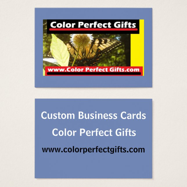 Demo-Visitenkarte für Monarch-Werbung (Vorne & Hinten)