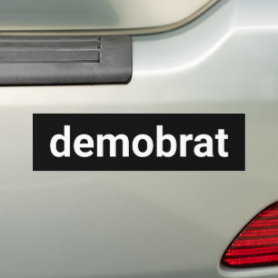 Demobrat lustige minimalistische Text Demokrat sch Autoaufkleber
