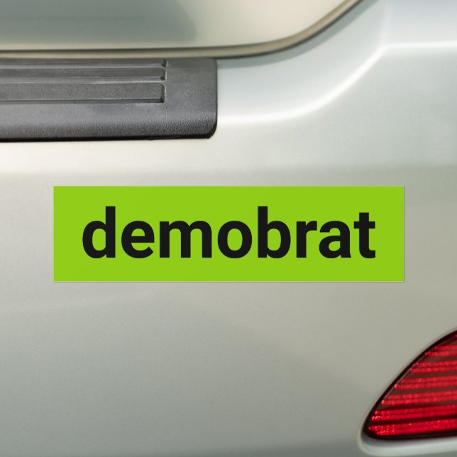 Demobrat moderne Typografie schwarzen Kalkgrün coo Autoaufkleber (Auf Auto)