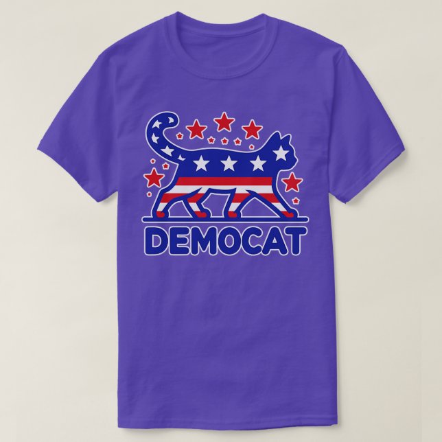 DEMOCAT Cat Ladys für 2024 V2 T-Shirt (Design vorne)
