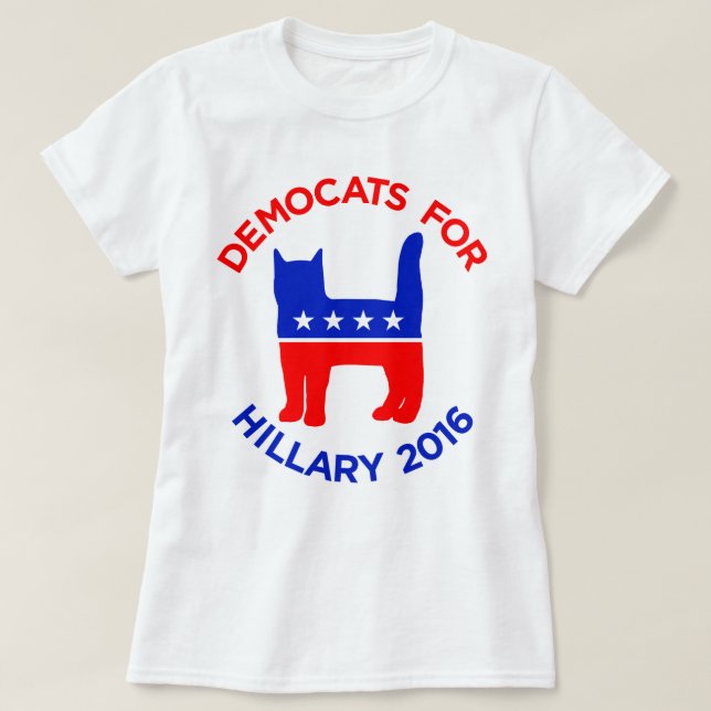 "Democats für Hillary 2016" der T - Shirt Frauen (Design vorne)