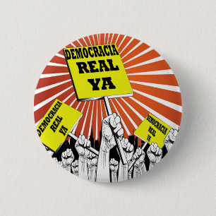 Democracia wirkliches Ya Knopf-Abzeichen Button