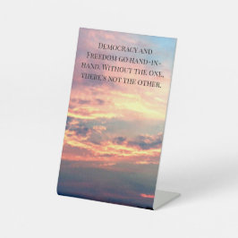 Democracy Freedom Liberty Inspiring Patriotic USA Sockelschild