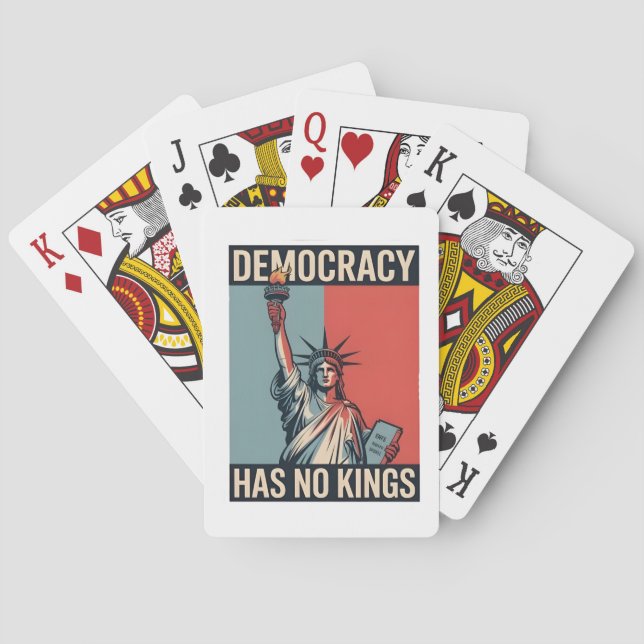 Democracy Has No Kings Liberity Status American Spielkarten (Rückseite)