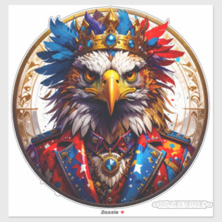 Democracy Is King 002 Custom-Cut Vinyl Sticker