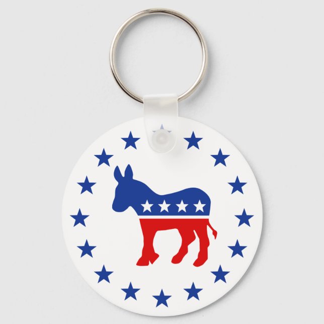 Democrat Donkey Keychain Schlüsselanhänger (Vorderseite)