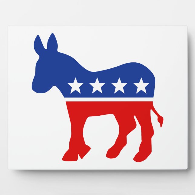 Democrat Donkey Plaque Fotoplatte (Vorderseite)
