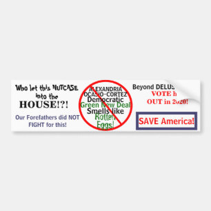 Democratic Alexandria Ocasio-Cortez Edit YEAR Autoaufkleber