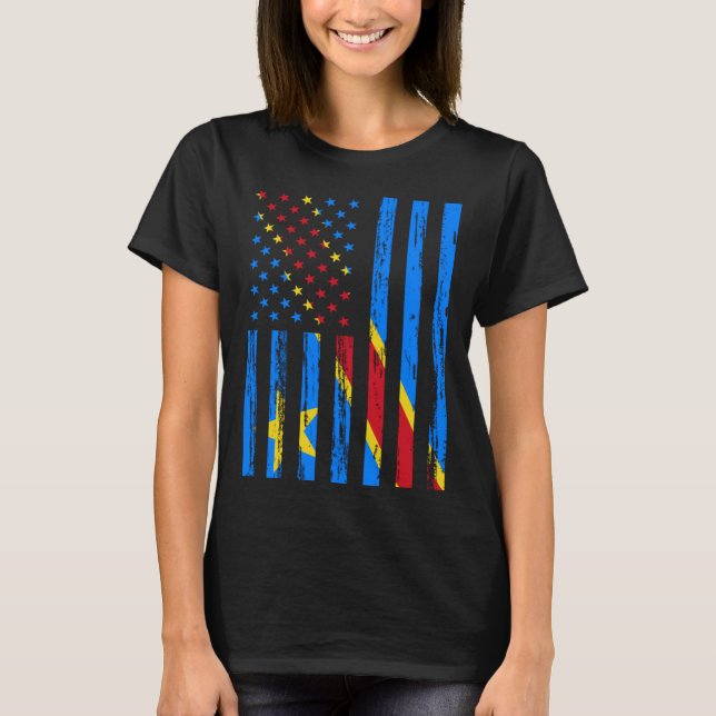 Democratic Republic Congo Flag America US It is in T-Shirt (Vorderseite)