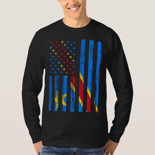 Democratic Republic Congo Flag America US It is in T-Shirt (Vorderseite)