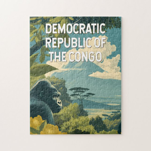 Democratic Republic of the Congo Illustration Puzzle (Vertikal)