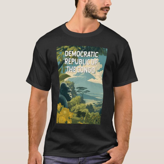 Democratic Republic of the Congo Illustration T-Shirt (Vorderseite)
