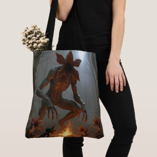 Demogorgon-Kreaturen um ein Lagerfeuer