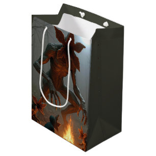 Demogorgon-Kreaturen versammeln sich um ein Lagerf Mittlere Geschenktüte