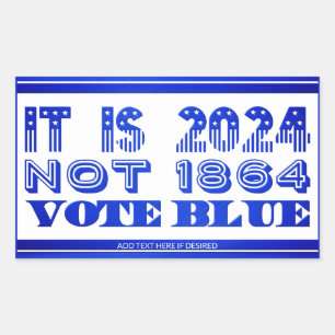 Demokrat 2024 rechteckiger aufkleber