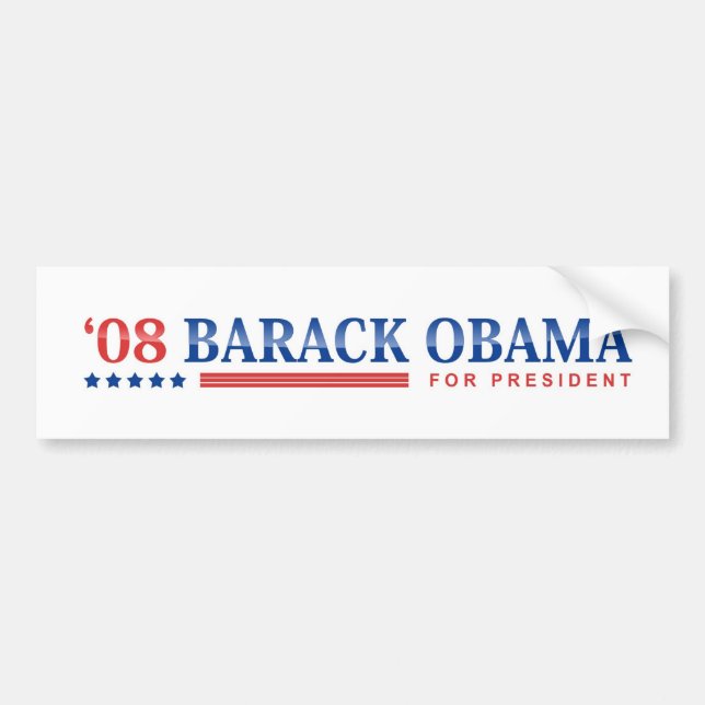 Demokrat Barack Obama 2008 Autoaufkleber (Vorne)