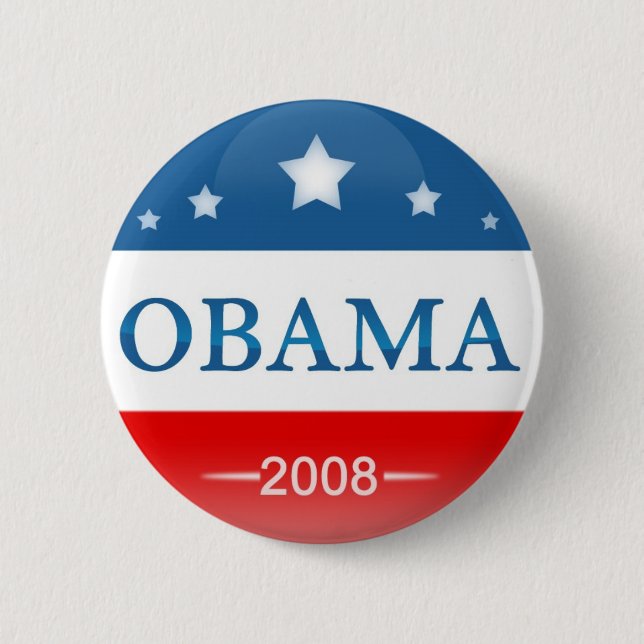 Demokrat Barack Obama 2008 Button (Vorderseite)