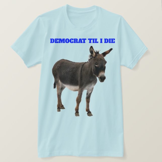 DEMOKRAT BIS ICH T - SHIRT DIE HABE (Design vorne)
