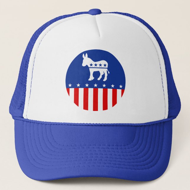 Demokrat Donkey Hat Truckerkappe (Vorderseite)