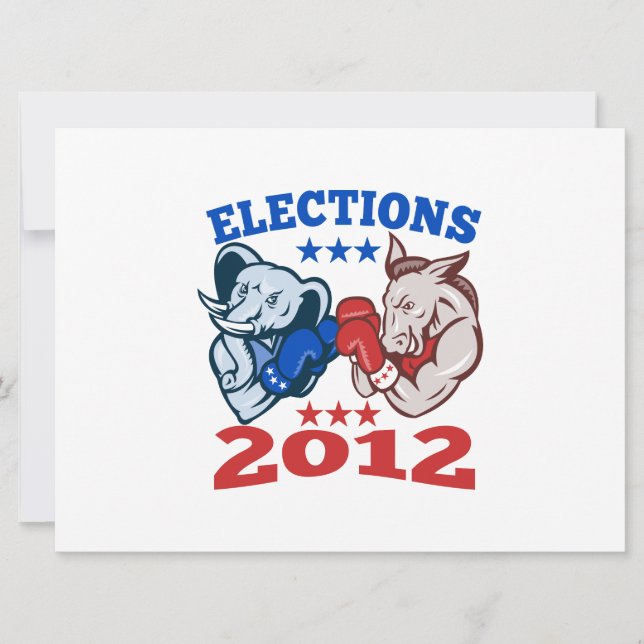 Demokrat Donkey Republikaner Elephant Mascot 2012 (Vorderseite)