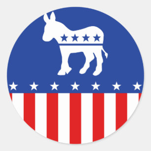 Demokrat Donkey Round Sticker