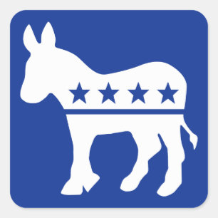 Demokrat Donkey Square Sticker