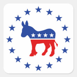 Demokrat Donkey Square Sticker