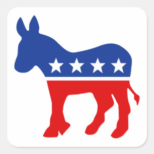 Demokrat Donkey Square Sticker