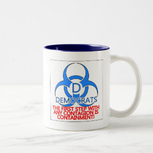 Demokrat-Eindämmung Zweifarbige Tasse