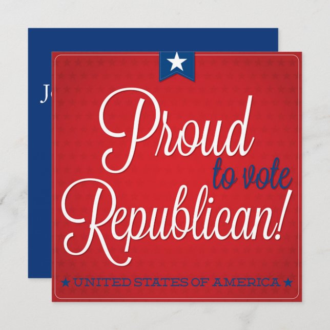 Demokrat Einladung (Vorne/Hinten)