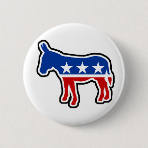 Demokrat-Esel Button