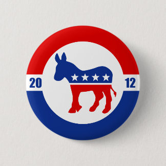 Demokrat-Esel-Knopf Button