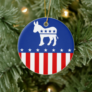 Demokrat-Esel-Verzierung Keramik Ornament