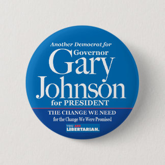 Demokrat für Knopf Garys Johnson Button