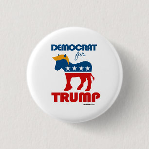 Demokrat für Trumpf Button