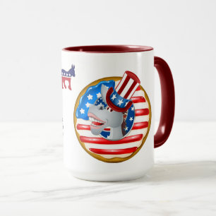 Demokrat Gott segne Amerika Doughnut Tasse