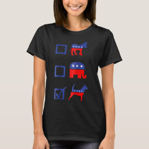 Demokrat Republikaner Wählen Hund T-Shirt