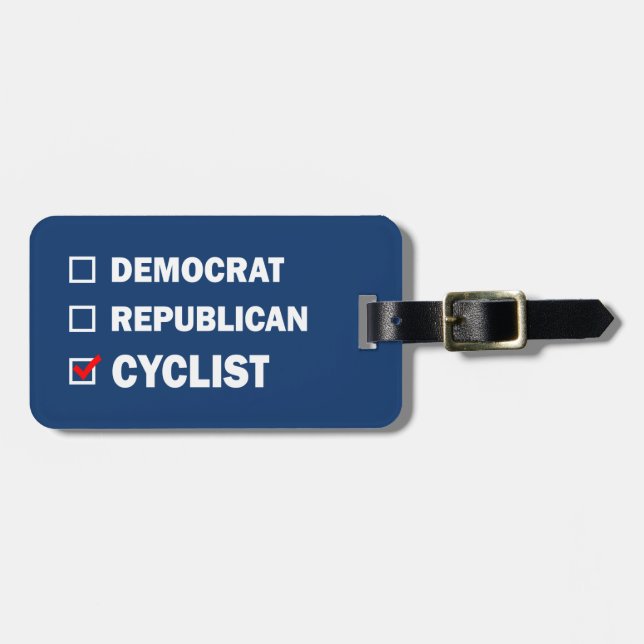 Demokrat Republikaner Zyklist Gepäckanhänger (Vorderseite horizontal)