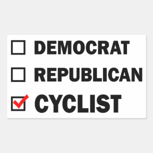 Demokrat Republikaner Zyklist Rechteckiger Aufkleber