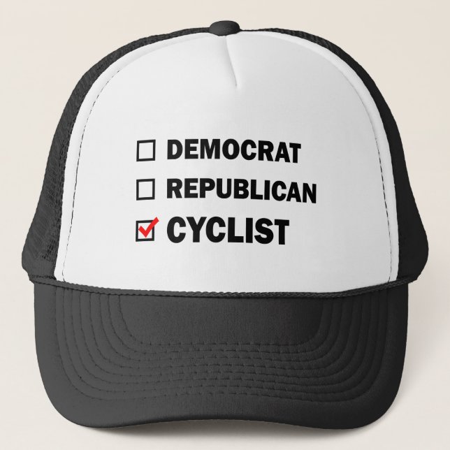 Demokrat Republikaner Zyklist Truckerkappe (Vorderseite)