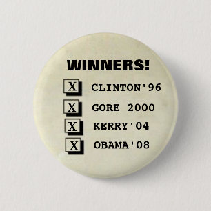 Demokrat-Sieger-Knopf Button
