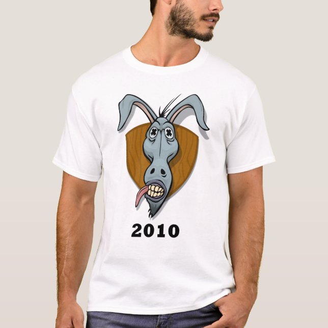 Demokrat-Trophäe-Kopf-T - Shirt (Vorderseite)