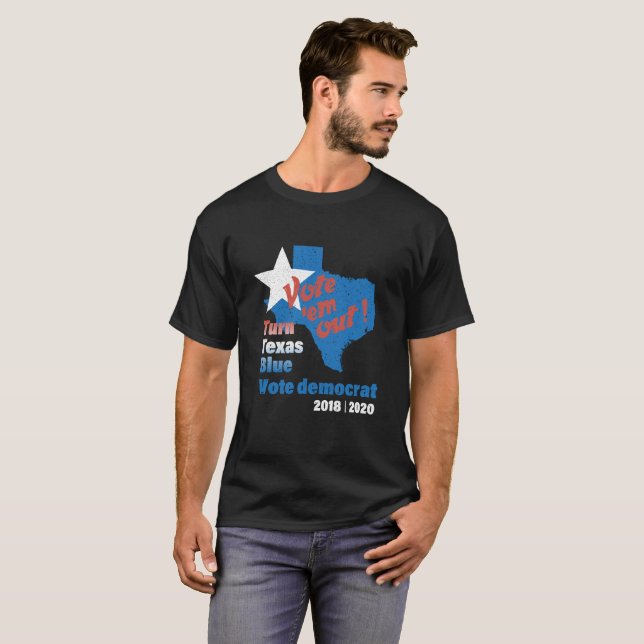 Demokraten! Drehen Sie Texas blau! T-Shirt (Vorne ganz)