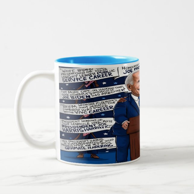 Demokraten ehren Biden, Embrace Harris - 11oz Cera Zweifarbige Tasse (Links)