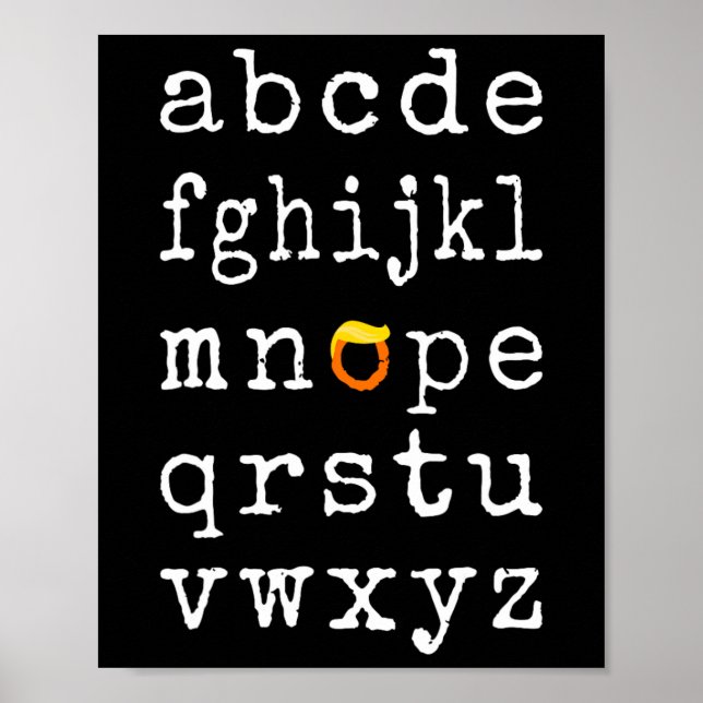 Demokraten Funny Wig Trump Wahlen Anti-Trump Poster (Vorne)