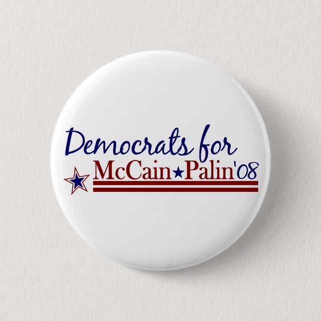 Demokraten für McCain Palin Button (Vorderseite)